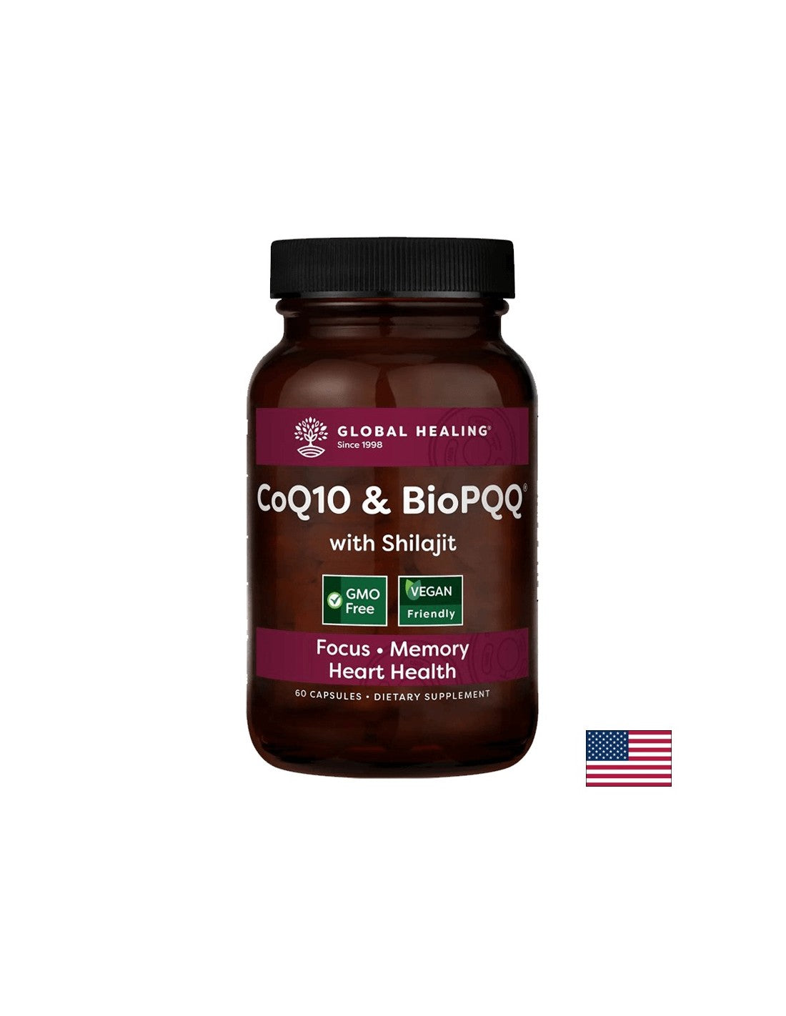 Antioxidant pro srdce a neurologické zdraví - koenzym Q10 + Bio Pyrrolochinolin Quinon & Shilajit, 60 tobolek