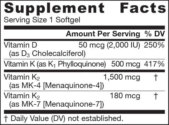 K -right - Vitamin K komplex - vitamín K - 60 softgelů