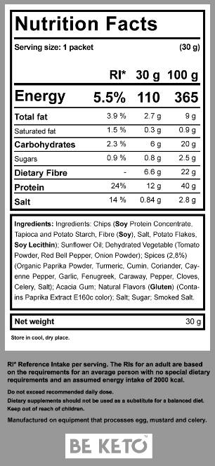 De Keto Chips | Wierzegen orientalesch - 30 Gramm
