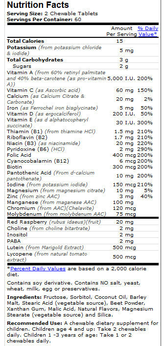 Kid Vits - 120 Chewable Tablets