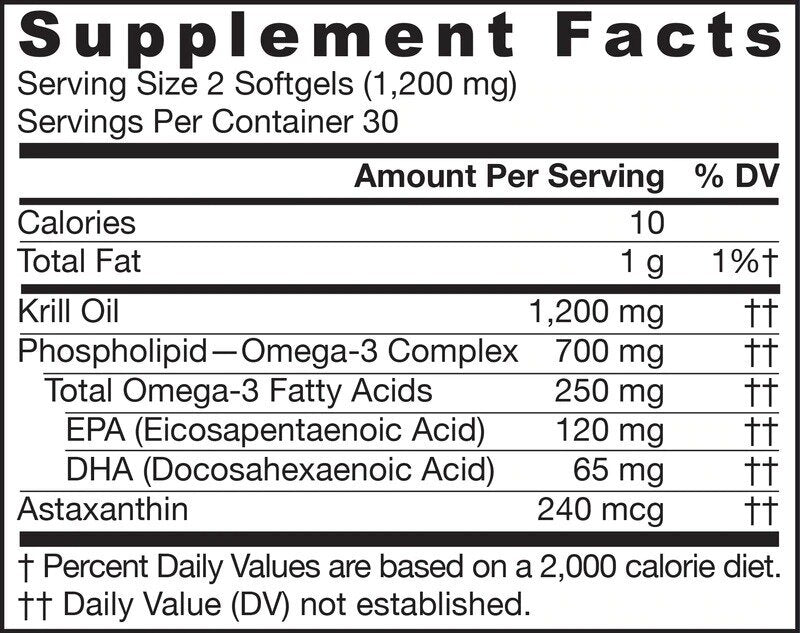 „Krill Oil 1200mg“ - „Krill Oil“ 60 minkštųjų kapsulių