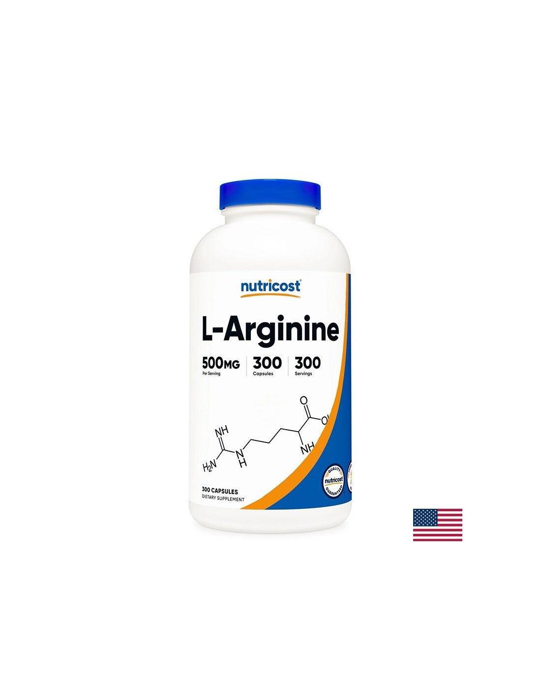 Energía y masa muscular - L -arginina, 500 mg x 300 cápsulas