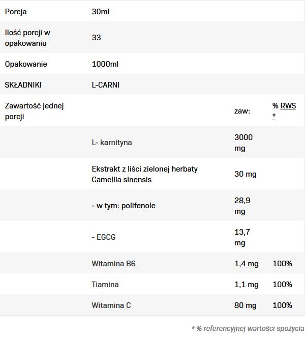 L-carni flësseg | L -carnitine - 1000 ml