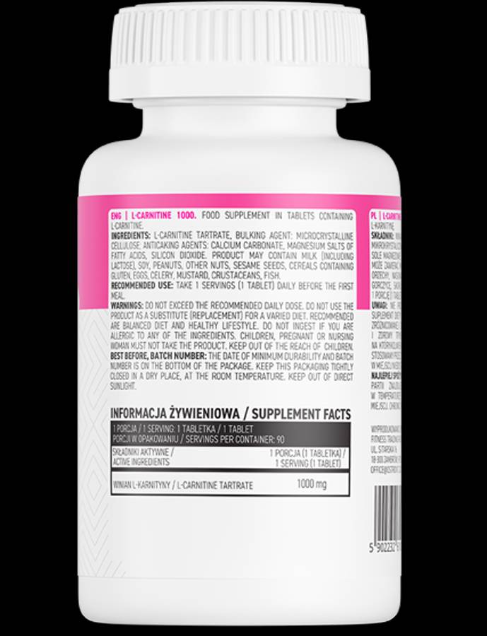 L-carnitina 1000 90 tabletas