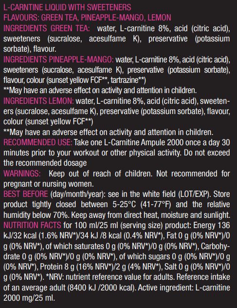 L-Karnitine 2000/20 Amp.