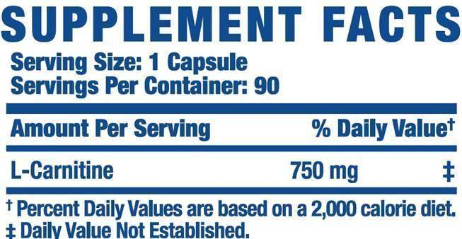 L-Carnitine Caps XS - 60 capsules