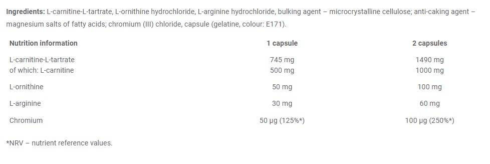 L-Carnitine Forte Plus | Sport Edition - 60 capsules