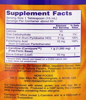 L -karnitinová kapalina 1000 mg - 946 ml