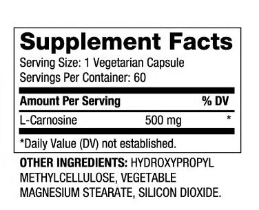 L-karnozyna 500 mg / 60 czapek