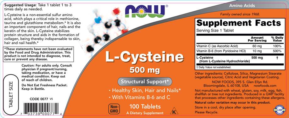 L -cisteína 500 mg - 100 comprimidos