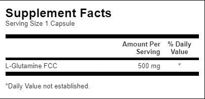 L -glutamina 500 mg - 100 cápsulas