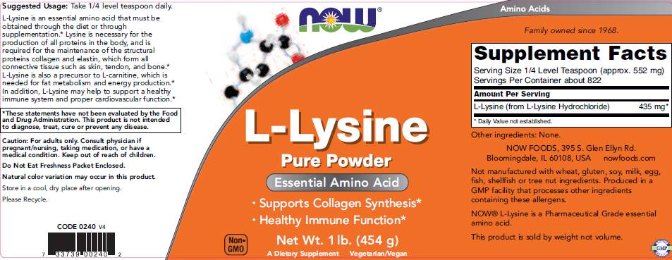 L-Lysine Powder - 454 grams
