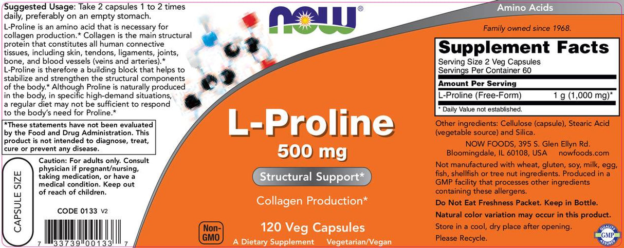 L -proline - 120 capsules