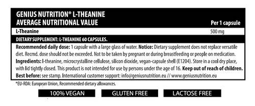 L -teanina 500 mg - 60 cápsulas