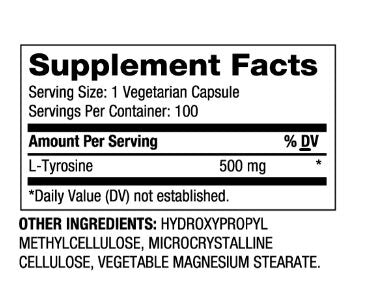 L-tirosina 500 mg/100 tapas