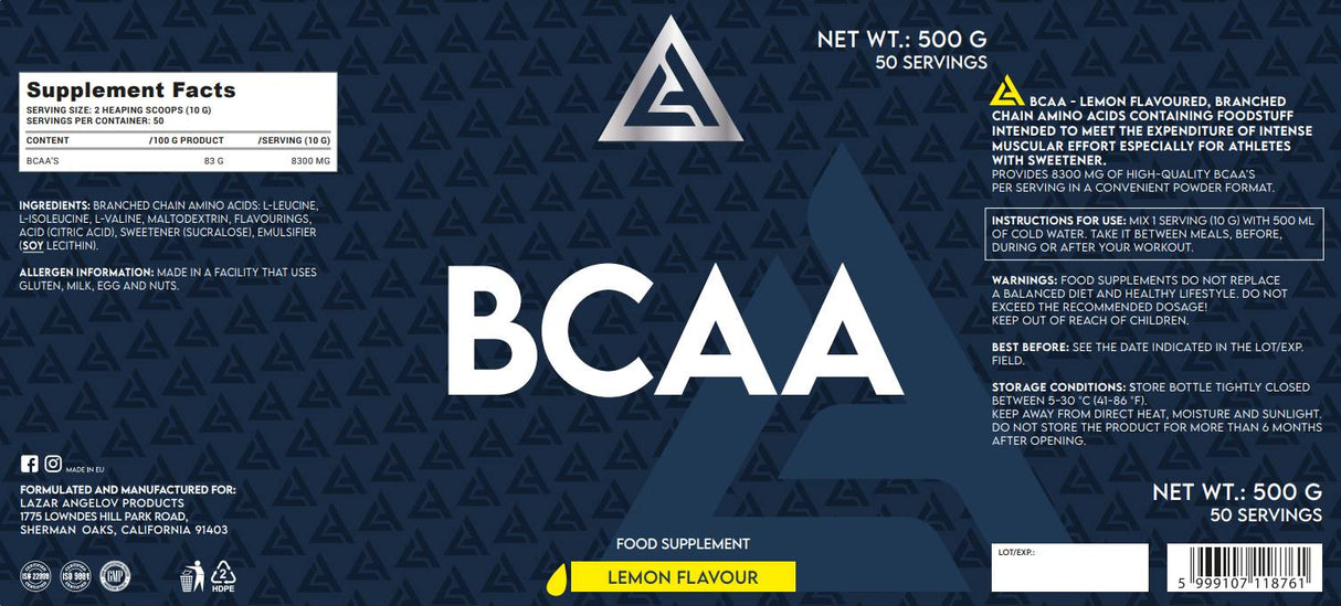 LA BCA Pudder - 500 Gramm