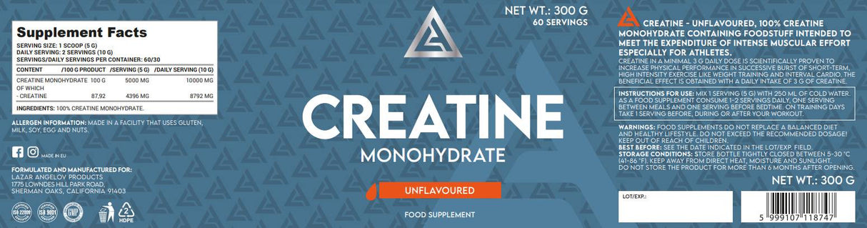 La Creatine Monohydrát prášek - 300 gramů