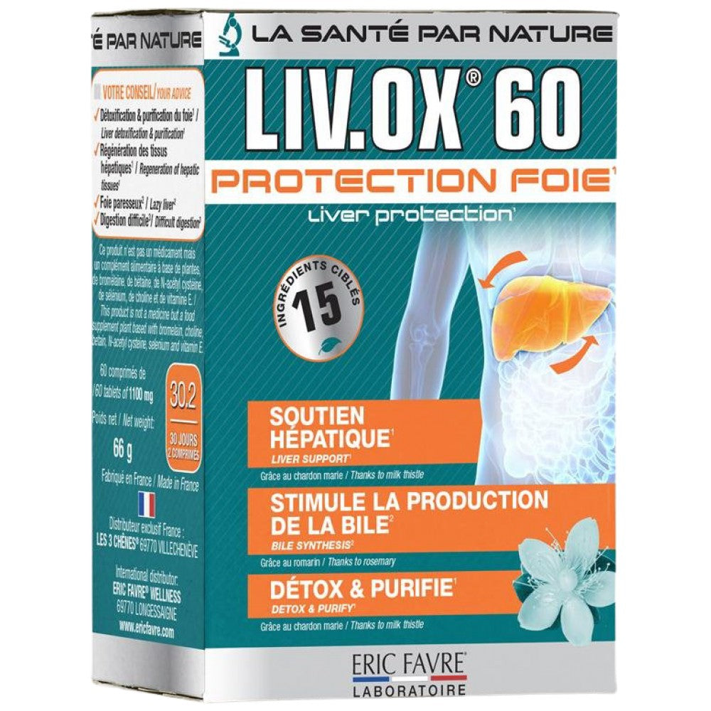 Liv.ox® 60 | Liewer Detox a Schutzformel 60 Pëllen