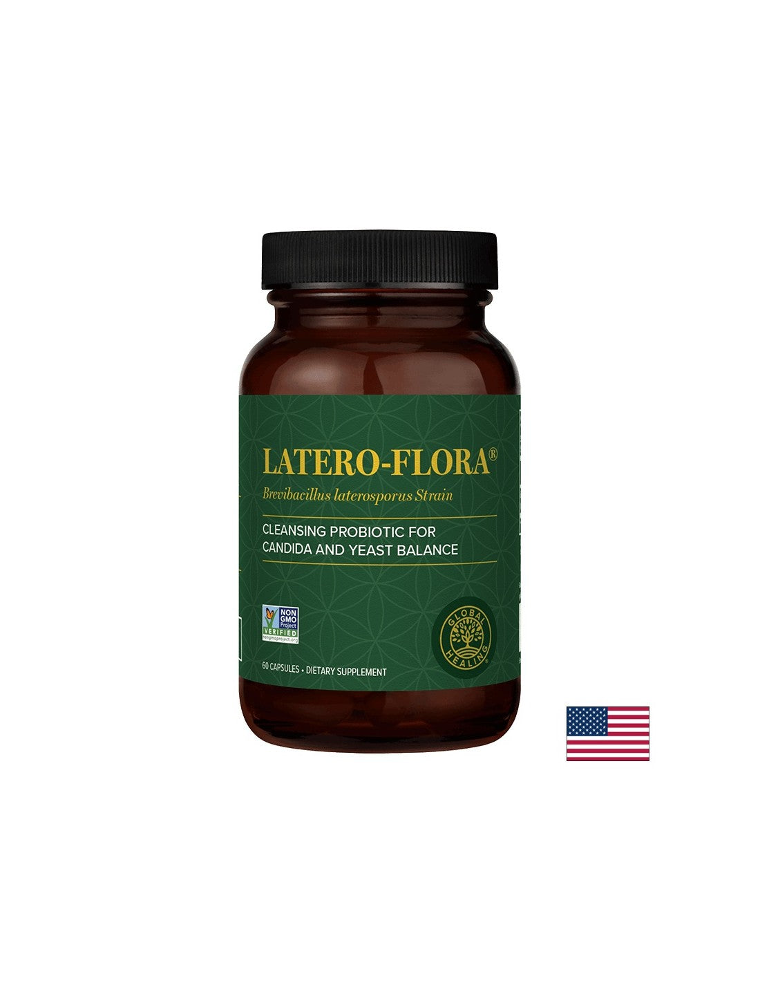 Latero -Flora ™ Brevibacillus Laterasporus (kmen Bod ™) - probiotické proti Candidě ve střevech, 60 tobolek