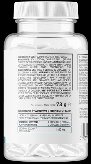 Lecithin 700 mg 90 capsules