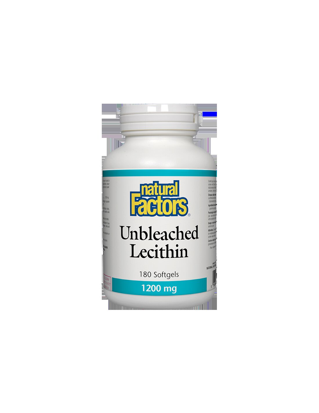Lecithin Unbleached 1200 mg x 180 softgel capsules Natural Factors