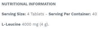 Leucine 4K - 160 Tablets