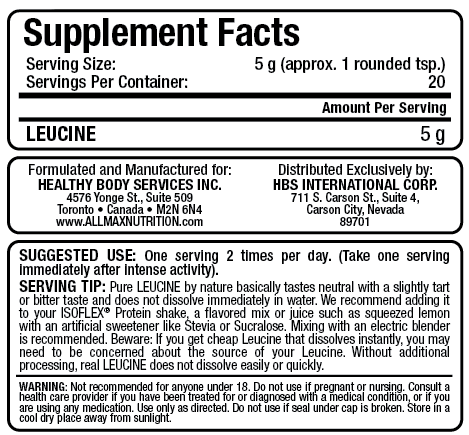 Leucinepoeder - 400 gram