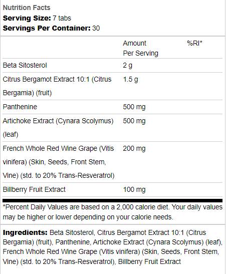 Lipid | Mat Bergampot & Beta -Sitosterol - 210 Pëllen