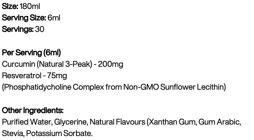 Curcumina liposomal 200 mg 180 ml