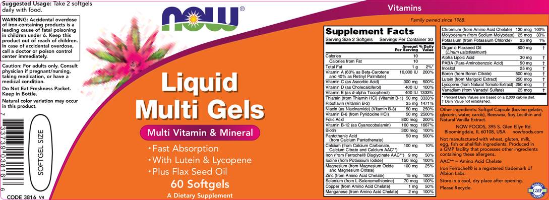 Liquid Multi Gels - 60 Gel capsules