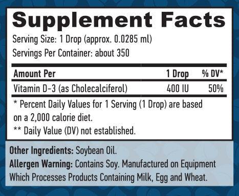 Kapalný vitamín D-3 400 IU / 10 ml