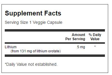Lithium ootate 5 mg 60 Kapselen
