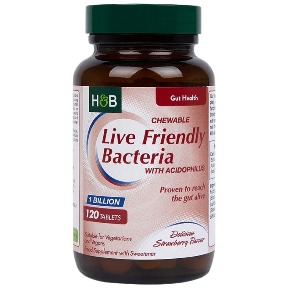 Live Friendly Bacteria | With Acidophilus Chewable 120 capsules