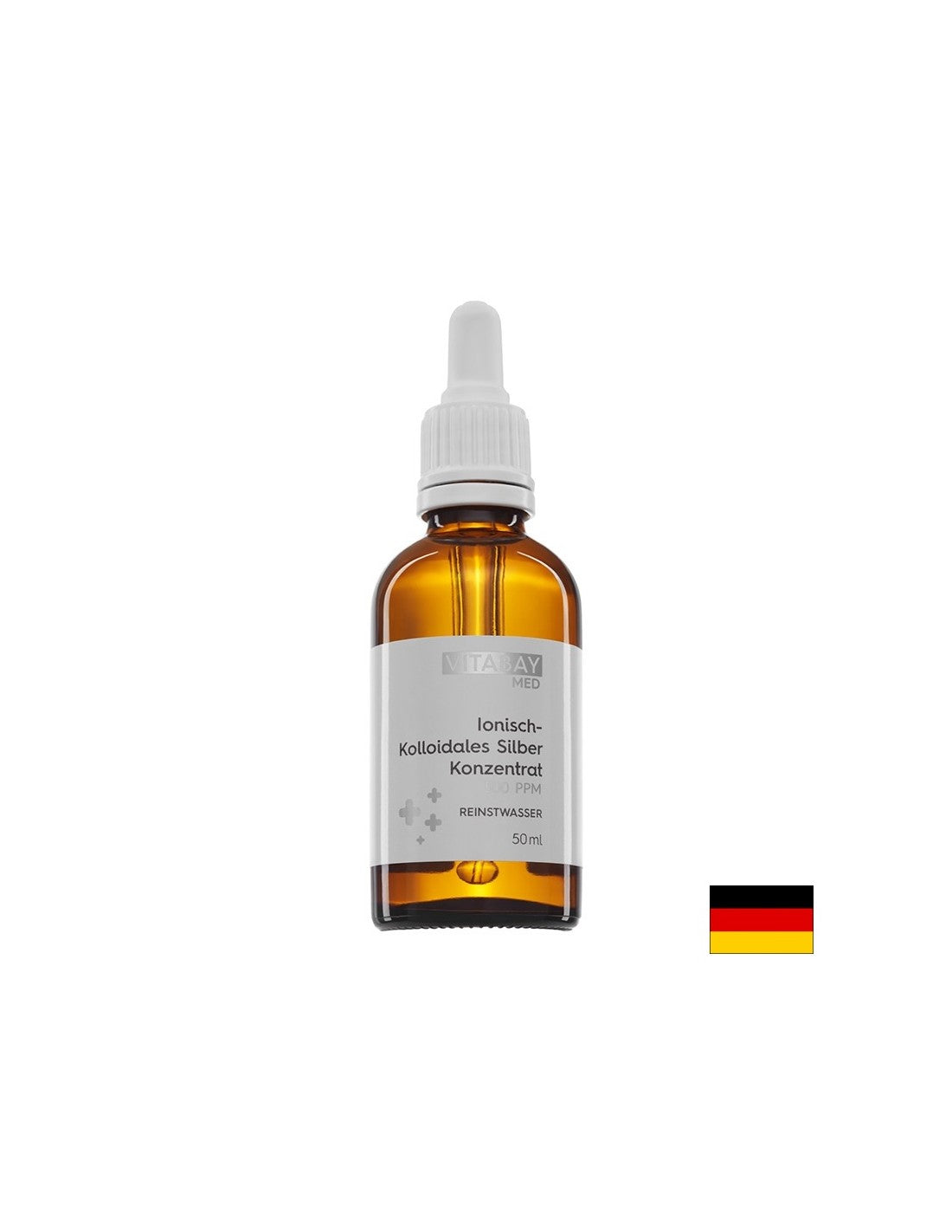 MED Kolloidales Silber Konzentrat - Concentrado de plata coloidal 500 PPM - 10:1 altamente concentrado, 50 ml <tc>Vitabay</tc>