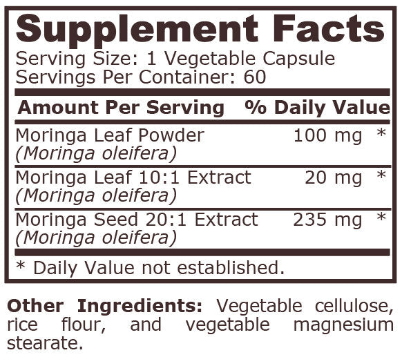 Pure Ernärung - Moringa Tsomlex - 60 Geméis TaPlesles