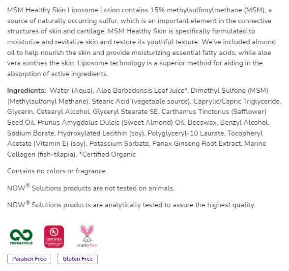 MSM gezonde huid | Liposome lotion - 237 ml