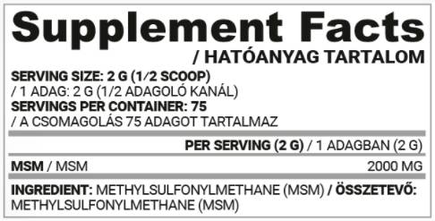 MSM Powder - 150 grams