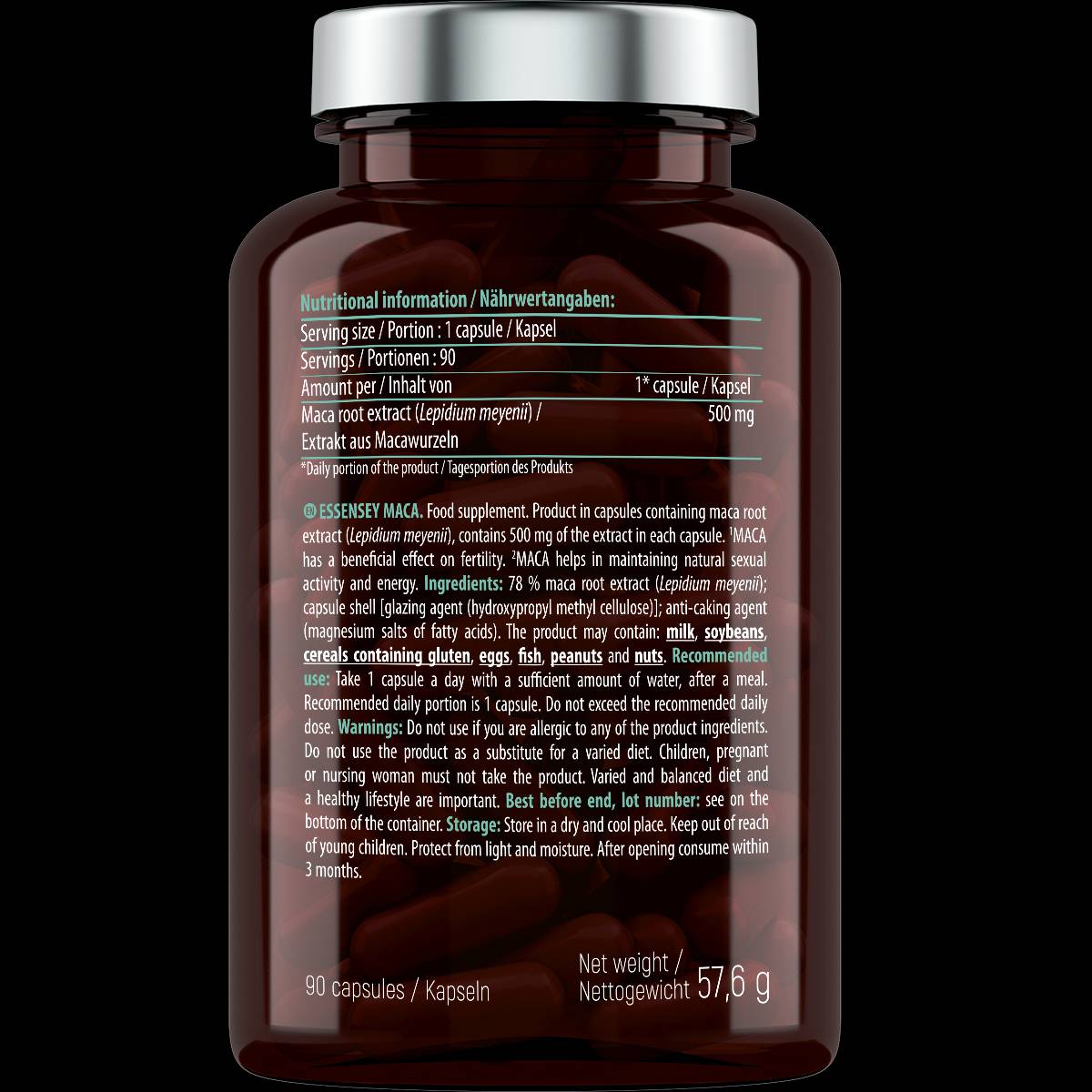 Maca 500 mg - 90 capsules
