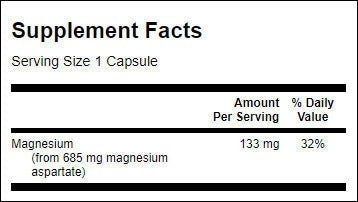 Aspartato de magnésio 685 mg - 90 cápsulas