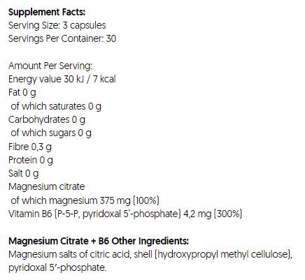 Magnesium Citrat 375 mg + b6 | P-5-p-90 Kapselen