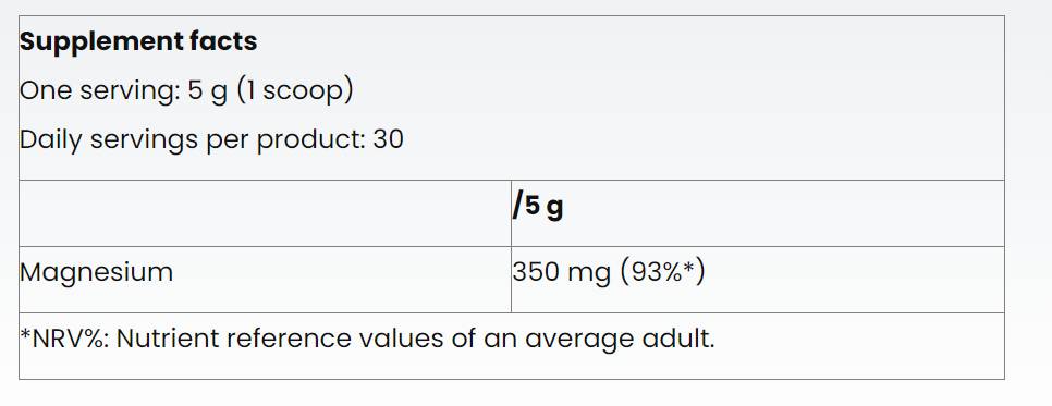 Polvo de citrato de magnesio - 150 gramos
