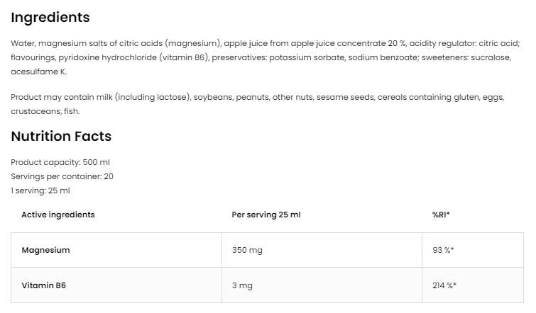 Magnesio líquido 500 ml