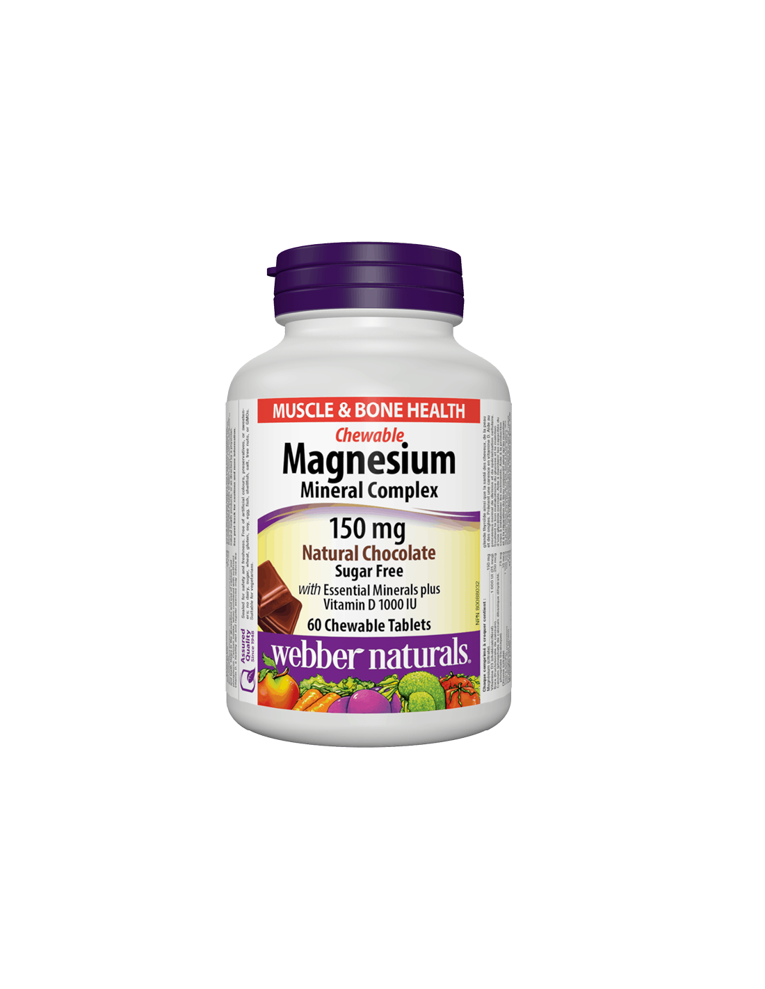 Magnesium Mineral Complex x 60 chocolate-flavored chewable tablets