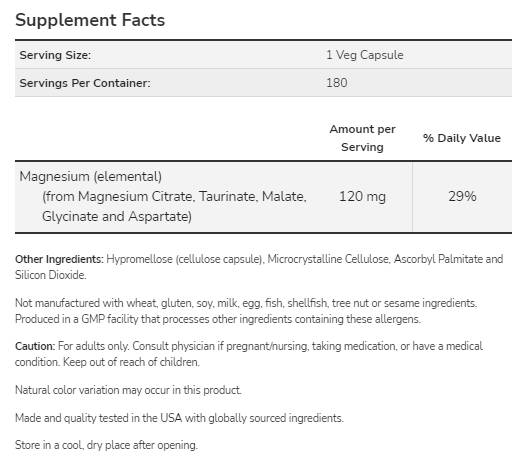 Magnesium Transporters | 5 forms Magnesium Matrix - 180 capsules