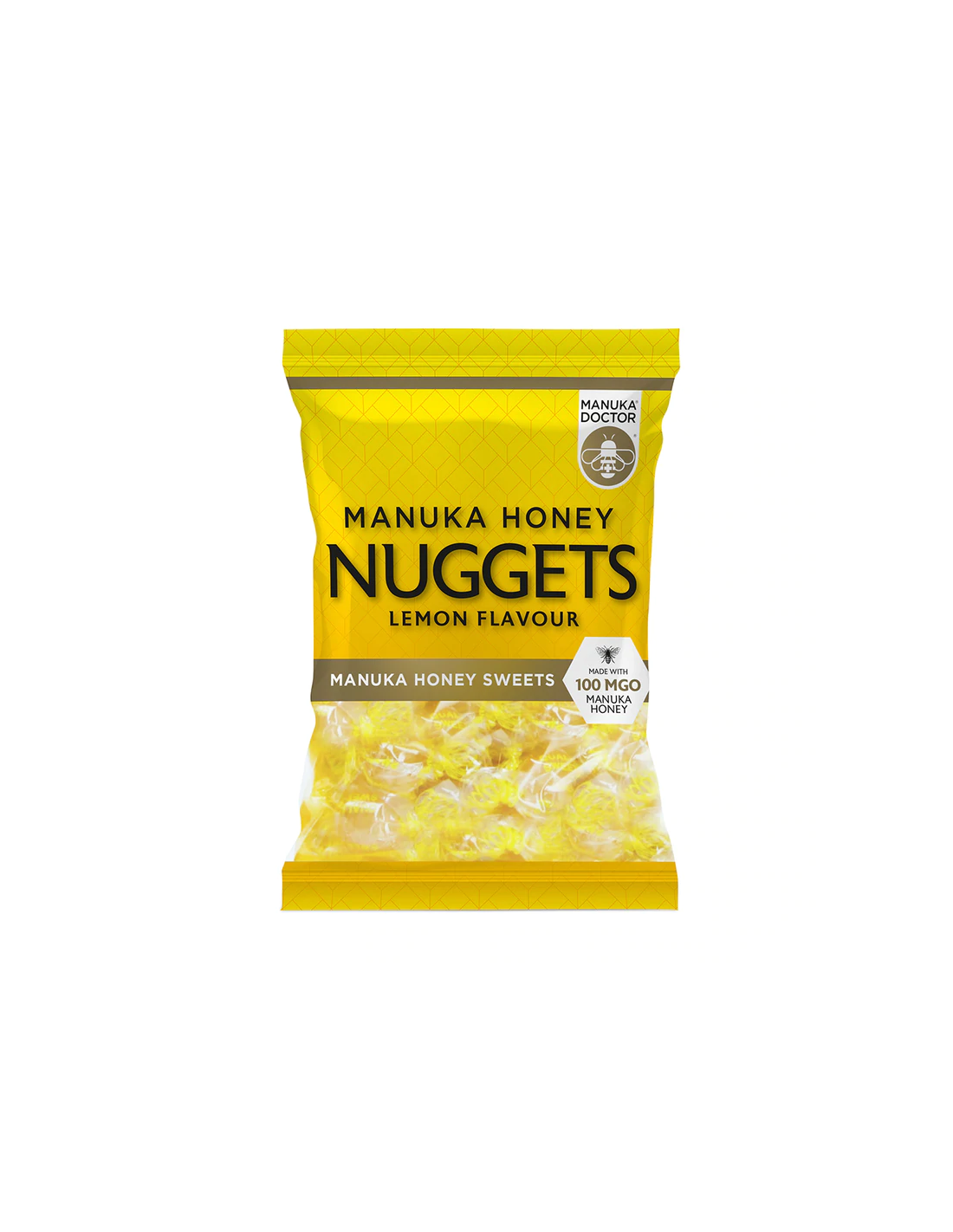 Manuka Honey Nuggets Lemon Chuť vyrobená ze 100 mgo manuka medu, 120 g