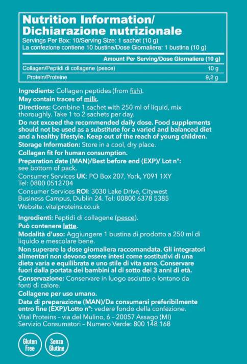 Marine Colagen / Hydrolyzovaný rybí kolagen - 10 x 10 gramů