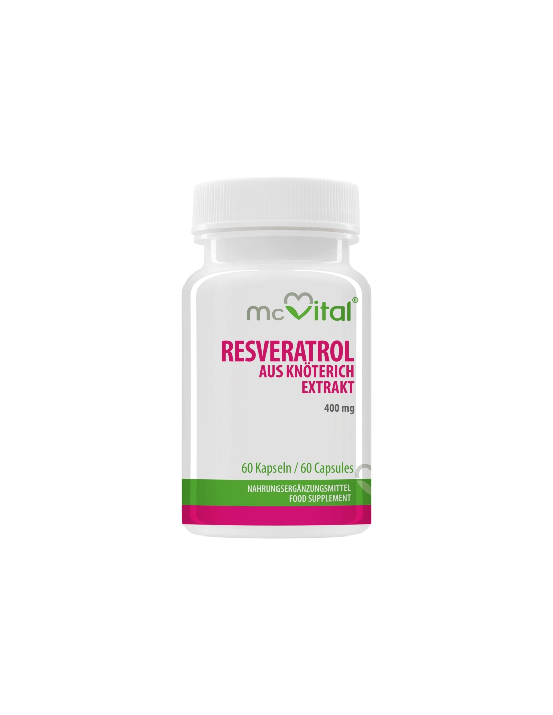 Circulación, sistema cardiovascular: resveratrol McVital (de tubérculos de Falopio japonés), 60 cápsulas