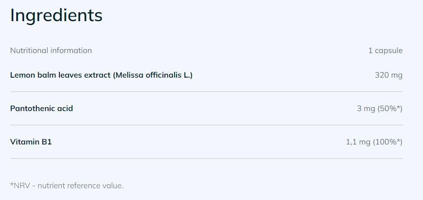 MINUTO MADRE/Melisa Premium/30 Cápsulas <tc>Olimp</tc>