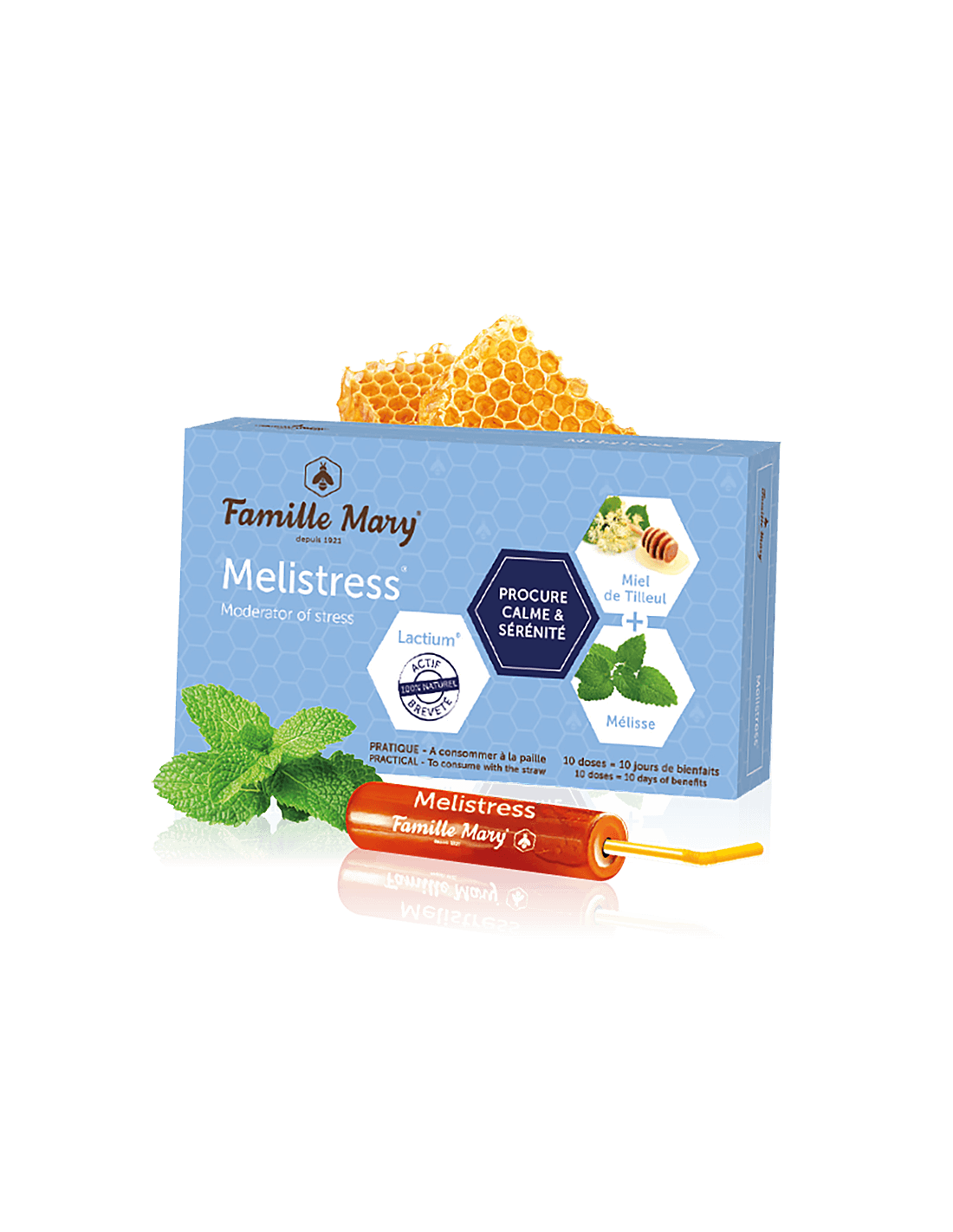 Antistress ampoules (with lemon balm and honey) Melistress, 10 pcs.