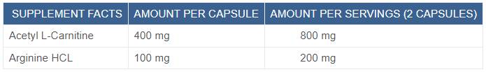 Carnitine voor mannen met arginine | Acetyl L-carnitine + L-arginine-60 capsules